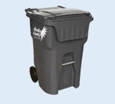 Image of a trash cart in the East Lealman community.