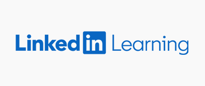 LinkedIn Learning logo on grey background