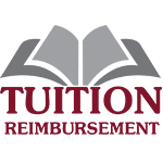 Tuition reimbursement with open book icon