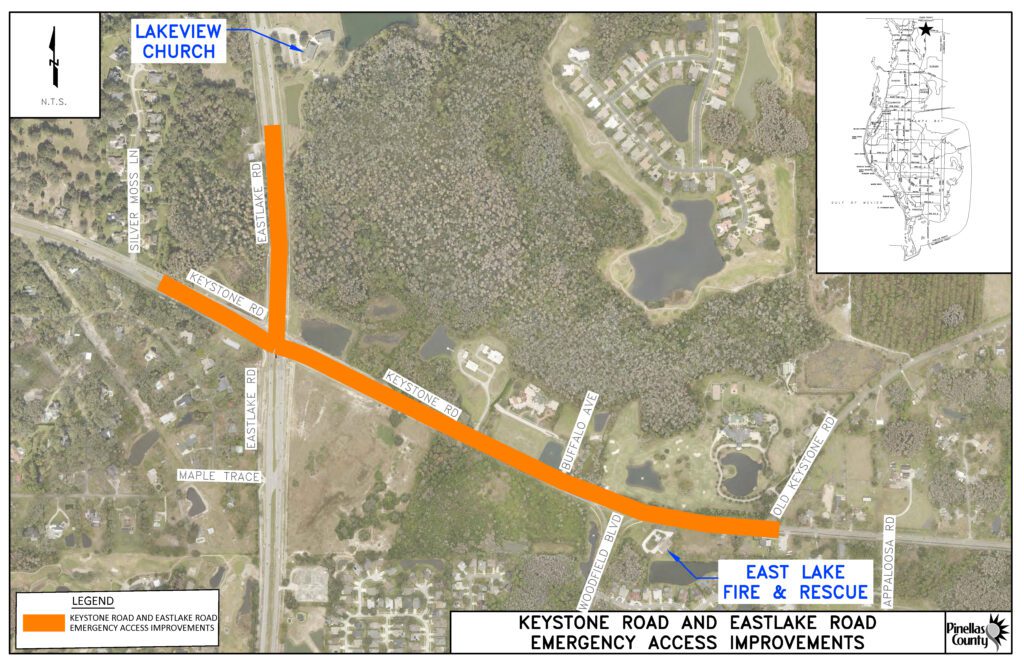 Keystone Road and East Lake Road project map
