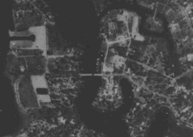 Aerial image of the Beckett Bridge in 1957 (Pinellas County Aerial Image Retrieval System)