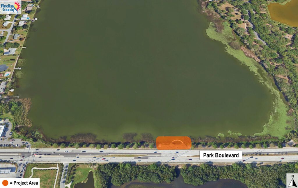 Lake Seminole Weir project map