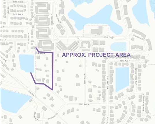 98th Way and 100th Way project location map